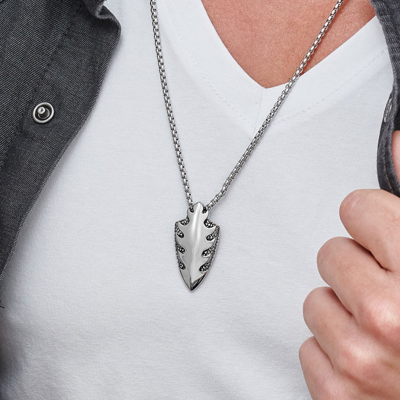Custom Stilet Shield Necklace for Men - 3