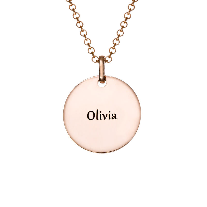 Unicorn Pendant Necklace in Rose Gold Plating - 1