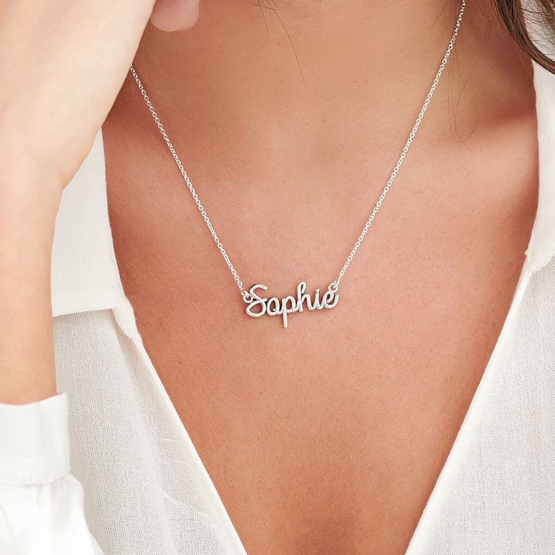 Handwriting Necklace with Name in Sterling Silver - 2