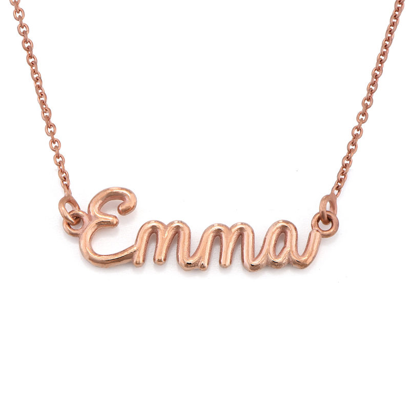 Handwriting Necklace with Name in Rose Gold Plating