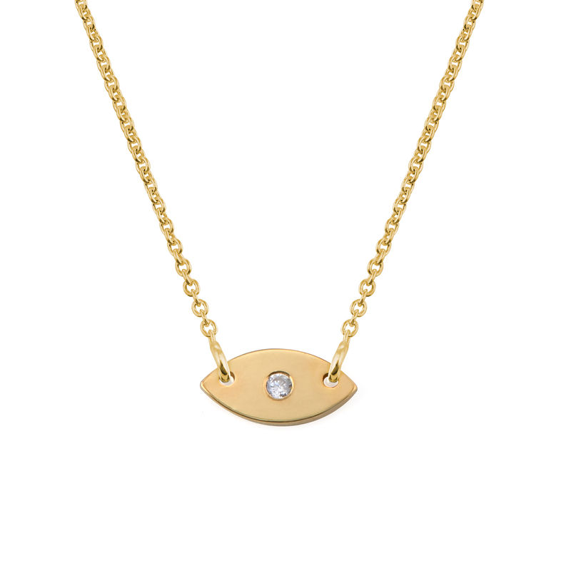 Evil Eye Dainty Necklace in Gold Plating