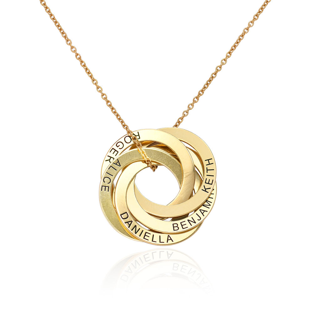 5 Russian Rings Necklace in Gold Plating
