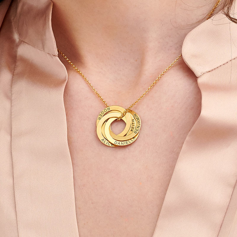 5 Russian Rings Necklace in 18k Gold Vermeil - 2 product photo