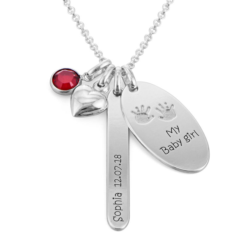 Personalized Mom Charm Necklace in Sterling Silver product photo