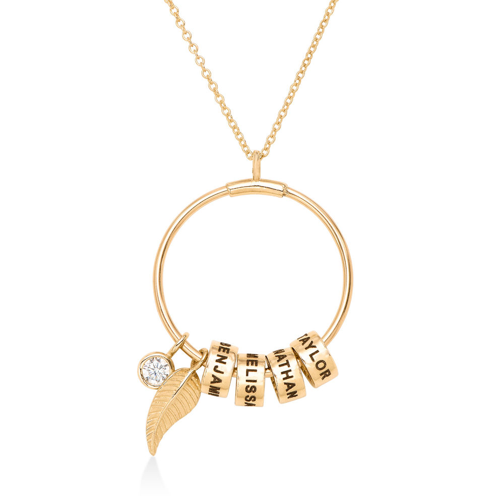 Linda Circle Pendant Necklace in 10k Yellow Gold