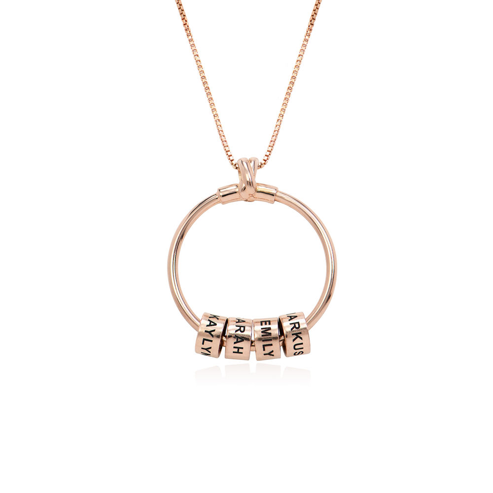 Linda Circle Pendant Necklace in 18k Rose Gold Plating - 2 product photo