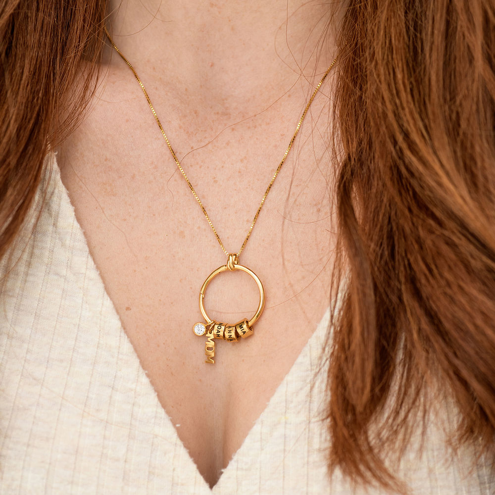 Linda Circle Pendant Necklace in 18k Gold Vermeil - 3 product photo