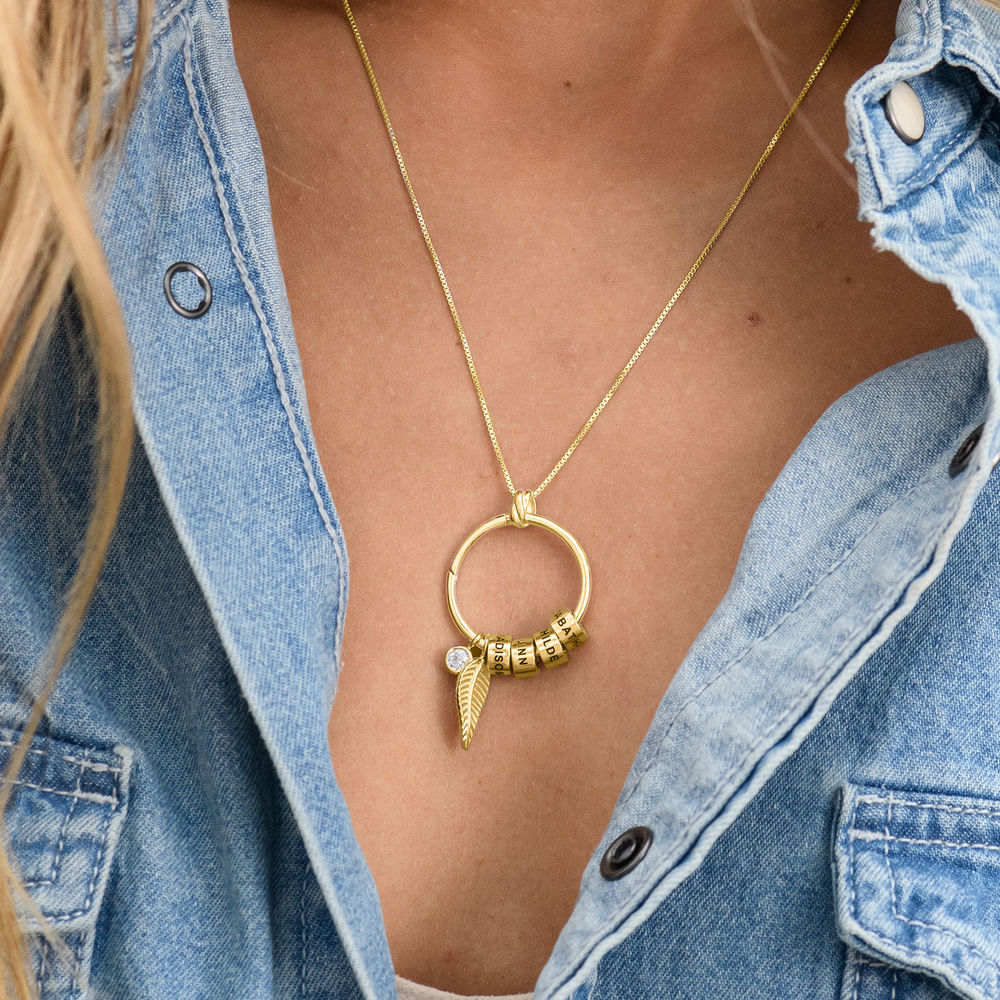Linda Circle Pendant Necklace in 18k Gold Vermeil - 5 product photo