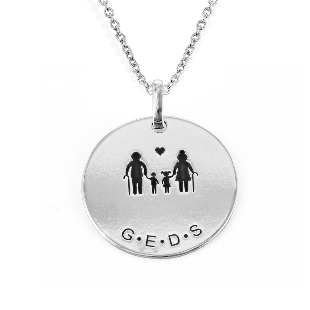Family Necklace for Mom in Sterling Silver - 1