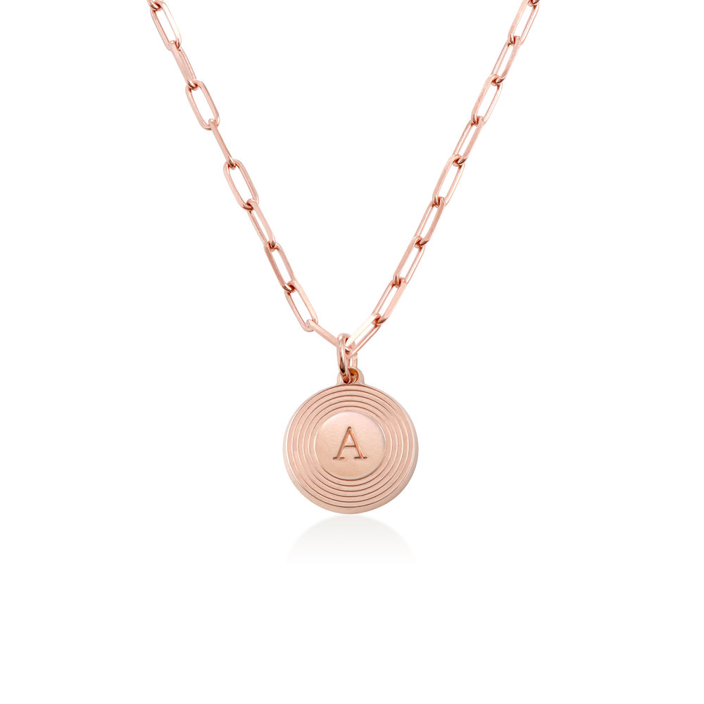 Odeion Initial Necklace in 18k Rose Gold Plating