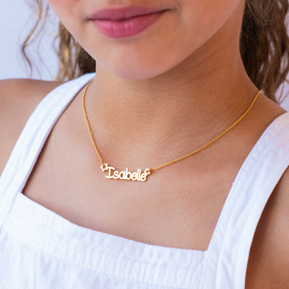 Girls Name Necklace in 18k Gold Plating - 1