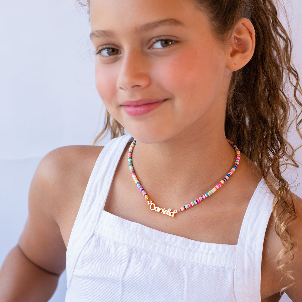 Rainbow Magic Girls Name Necklace in Gold Plating - 3 product photo