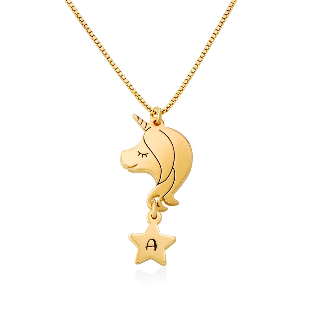 Girls Unicorn Necklace in 18k Gold Plating