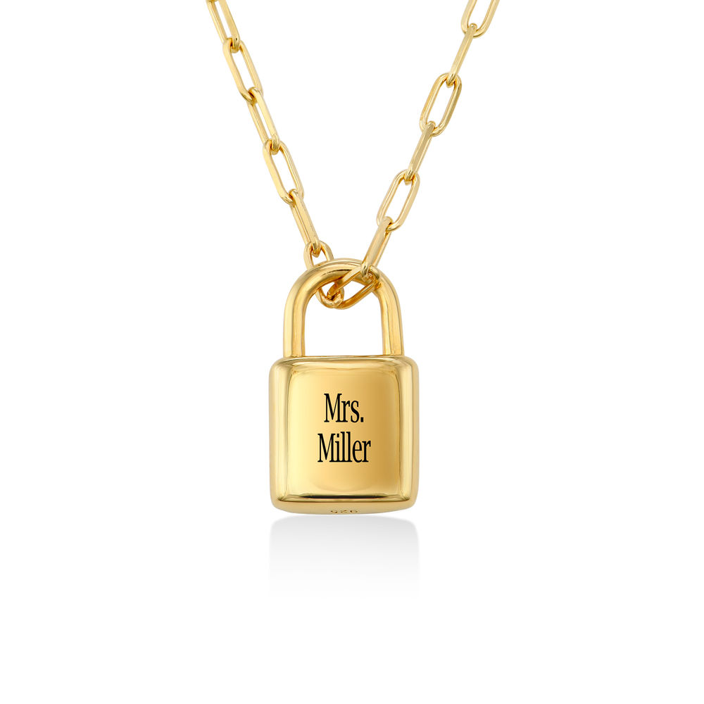 Allie Padlock Link Necklace in Gold Vermeil product photo