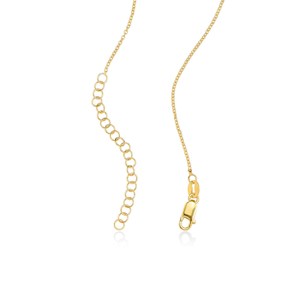Engraved Eternal Necklace with Cubic Zirconia in Gold Vermeil - 4