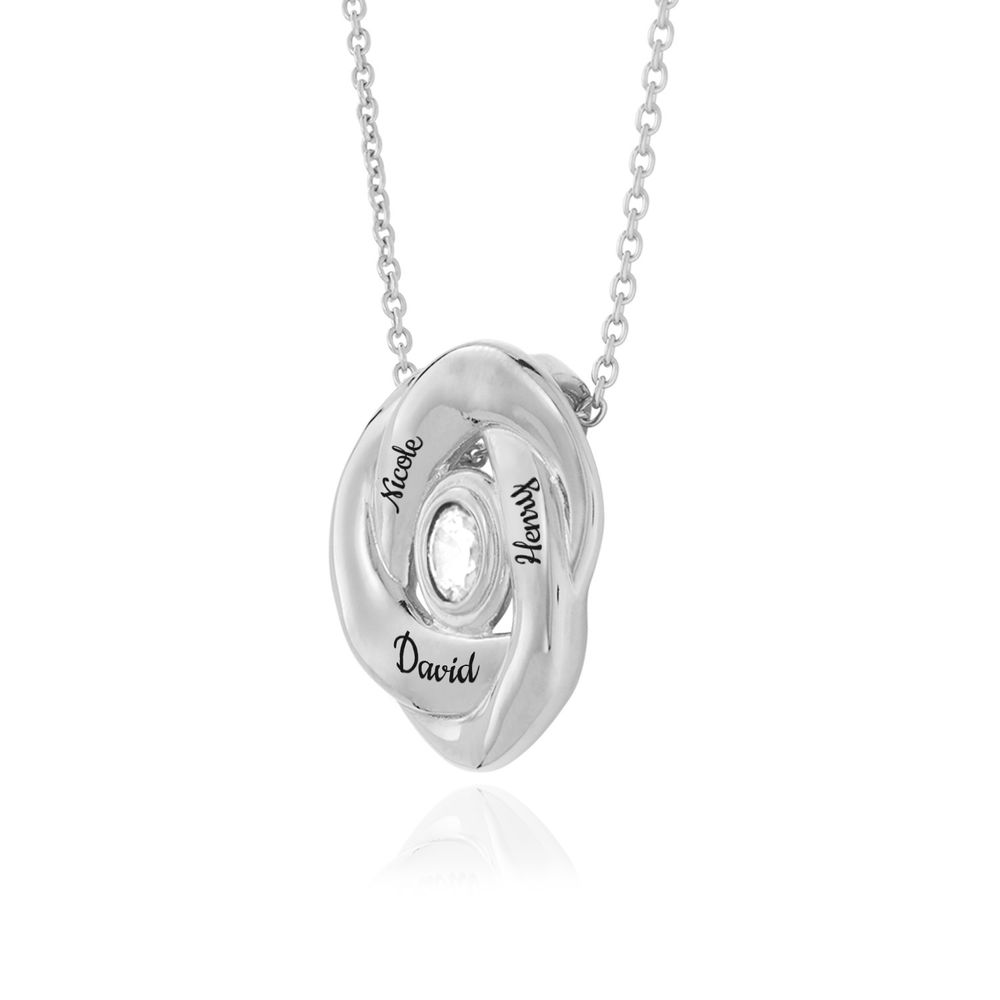 Love Knot 0.25 ct Diamond Necklace in Sterling Silver - 1 product photo