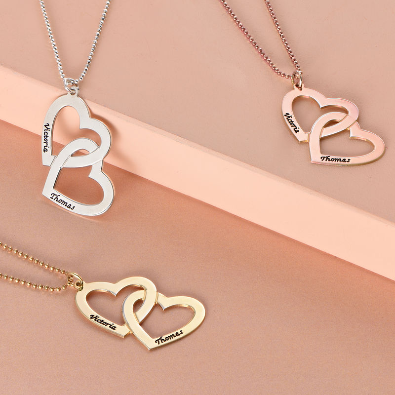 Heart in Heart Necklace in Rose Gold Plating - 1 product photo