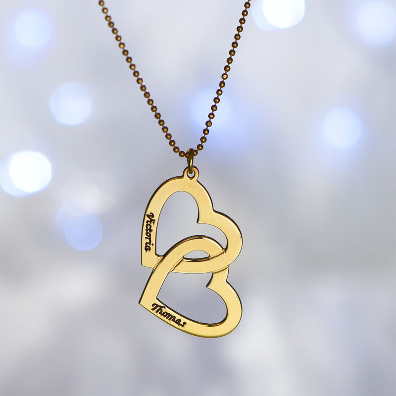 Heart in Heart Necklace in 18k Gold Vermeil - 1