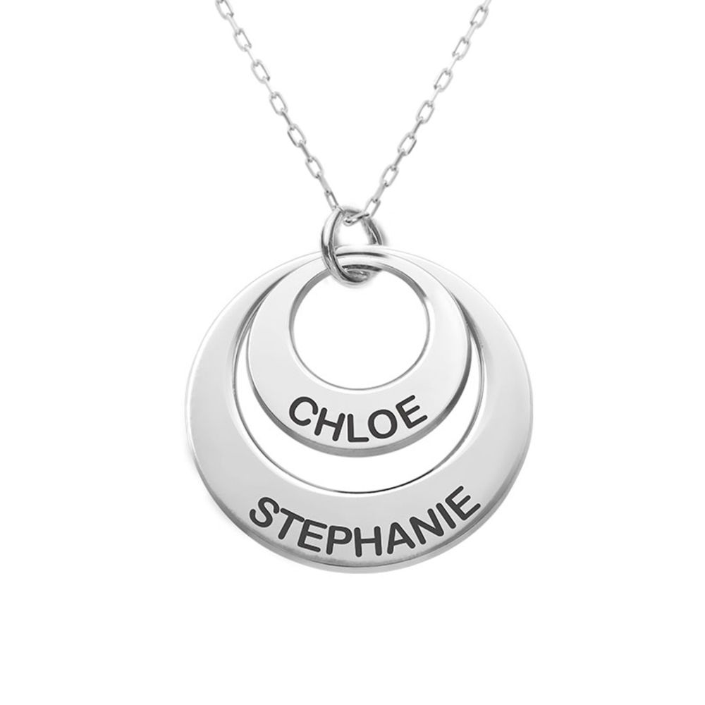 Jewelry for Moms - Disc Necklace in 10K White Gold - 2 product photo