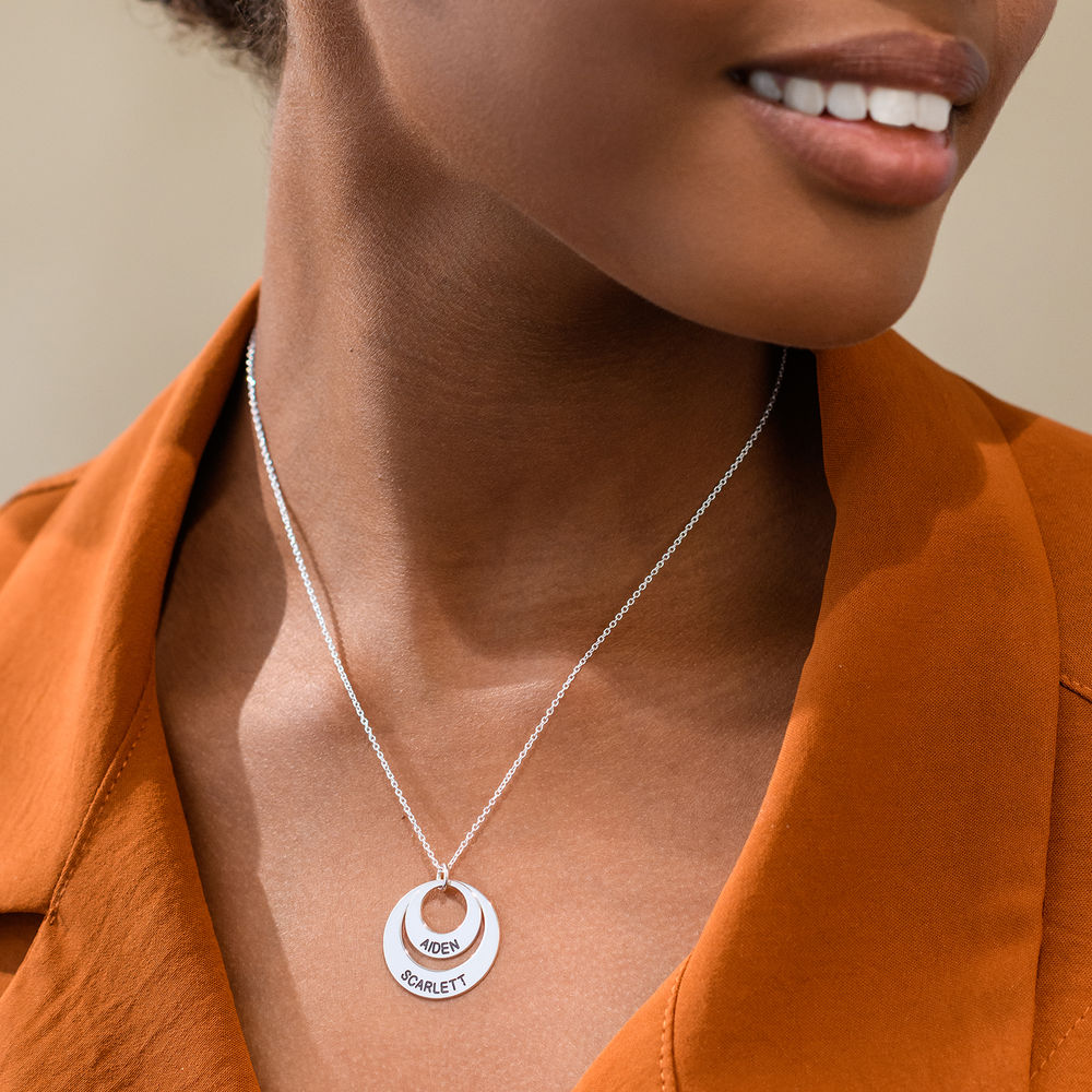 Jewelry for Moms - Disc Necklace in 10K White Gold - 3 product photo