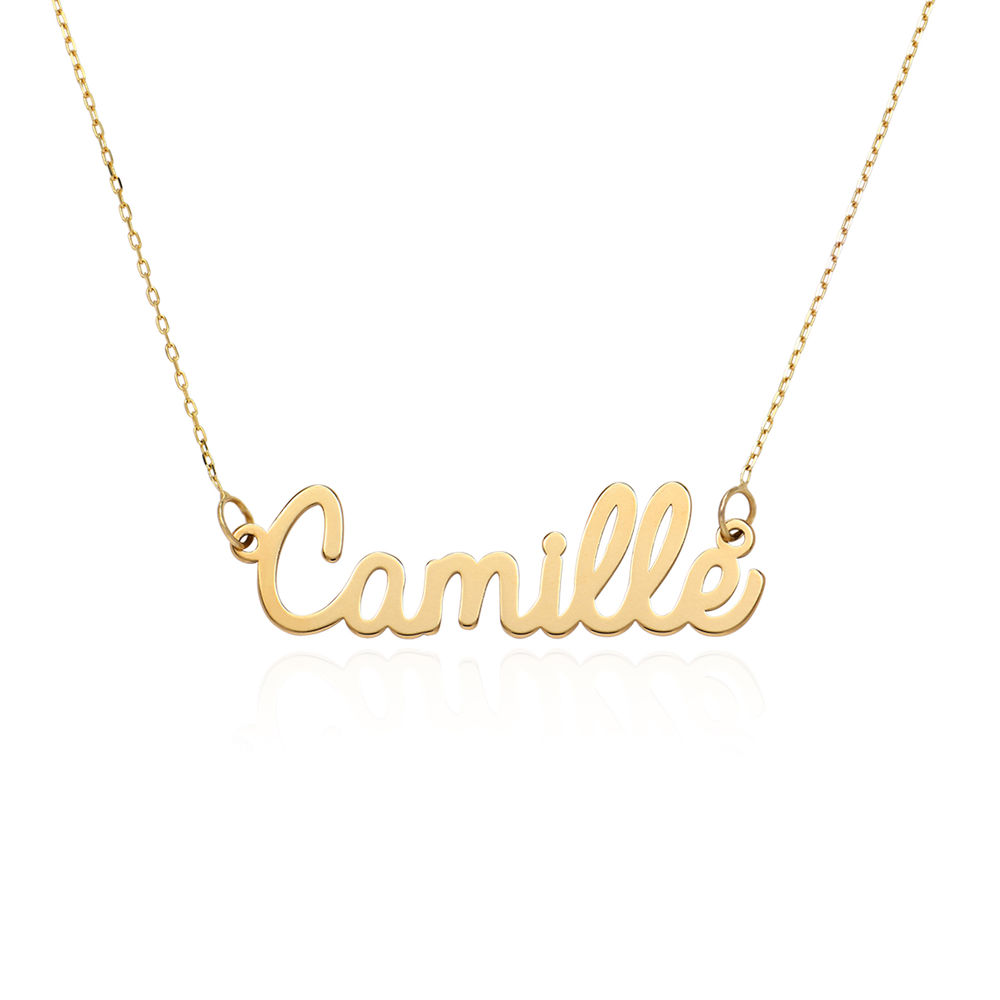 Personalized Cursive Name Necklace in 10K Yellow Gold product photo