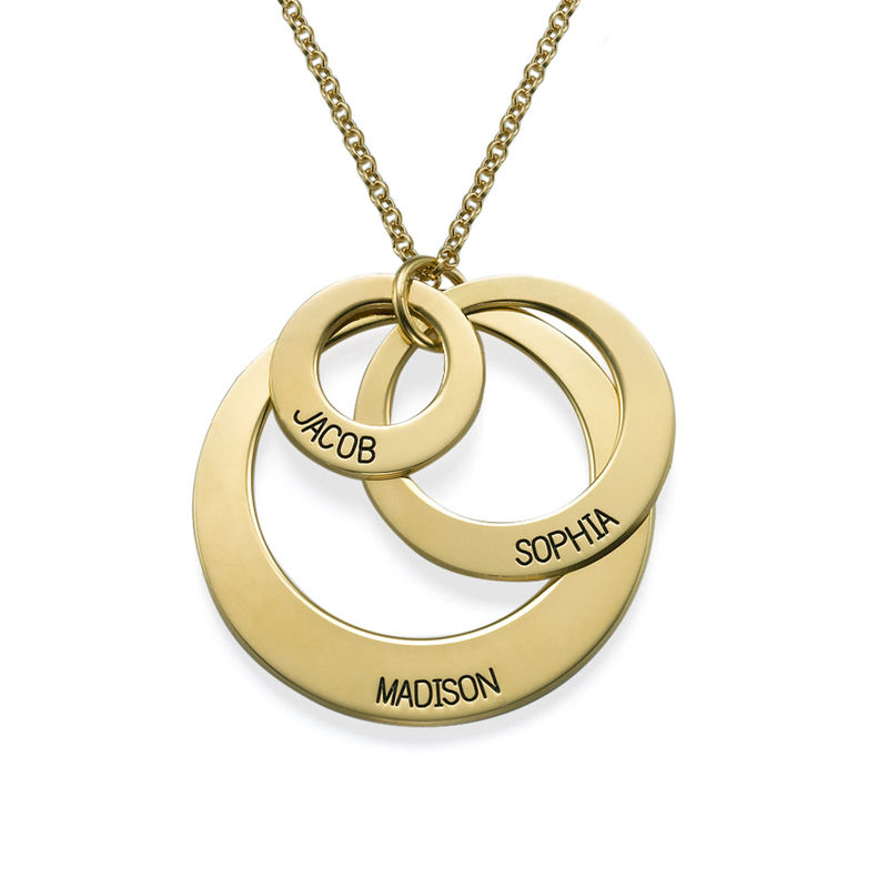 Jewelry for Moms - Three Disc Necklace in 18k Gold Plating - 1 product photo