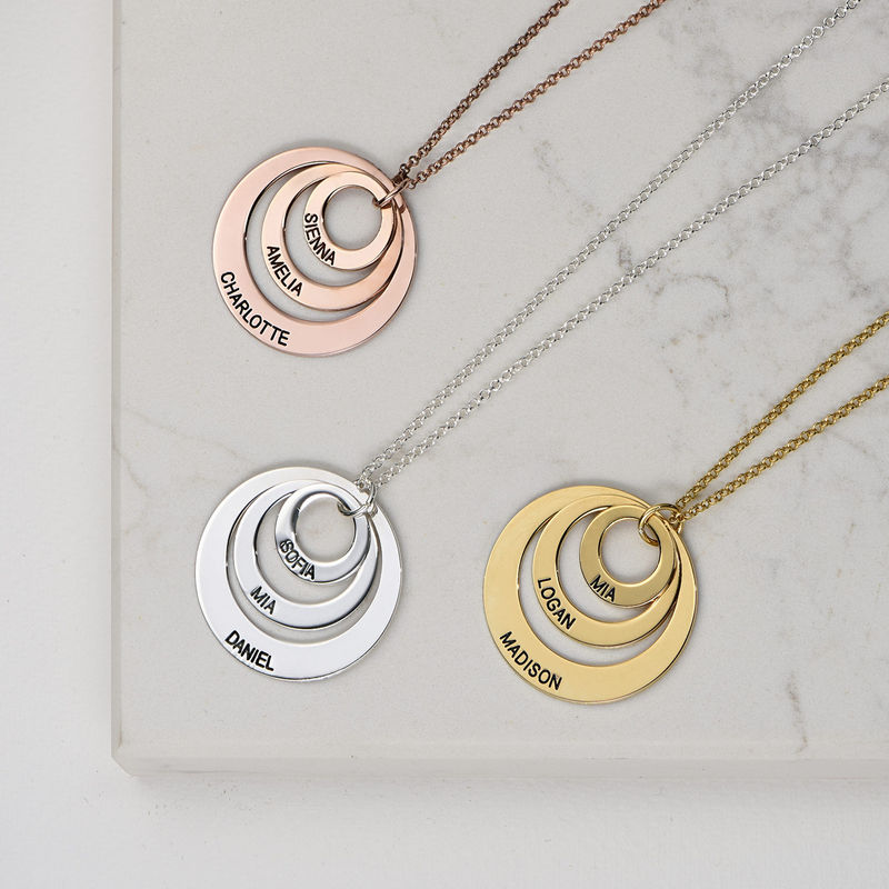 Jewelry for Moms - Three Disc Necklace in 18k Gold Plating - 3 product photo