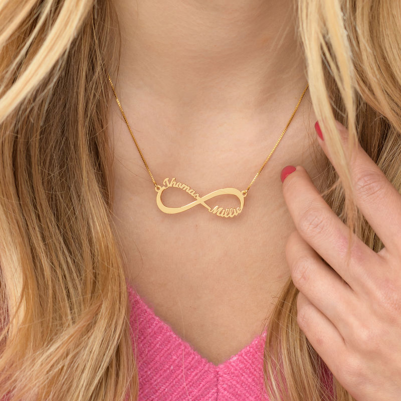 Infinity Name Necklace in Gold Vermeil - 4