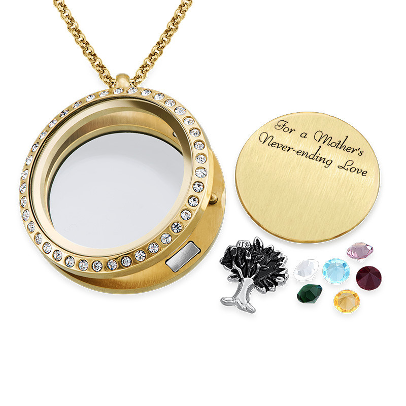 We Are Family Floating Locket with Gold Plating - 1