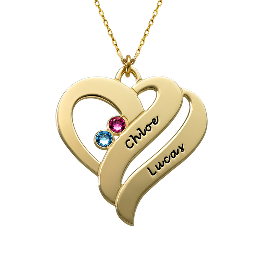 Two Hearts Forever One Necklace - 10k Gold