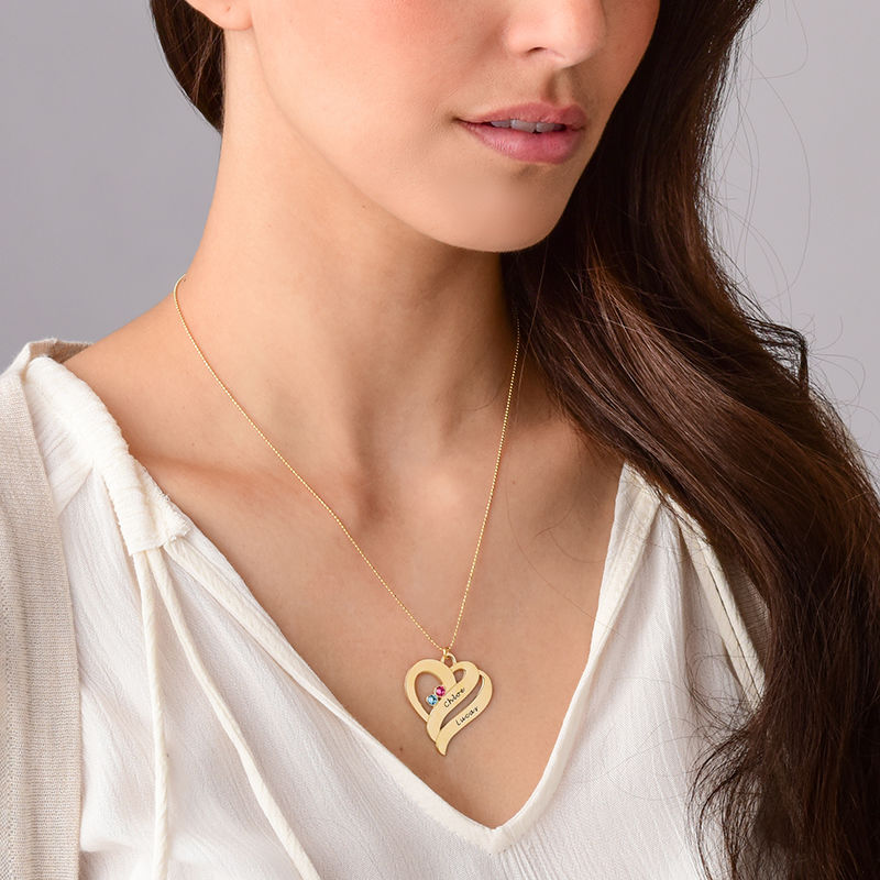Two Hearts Forever One Necklace - 10k Gold - 5
