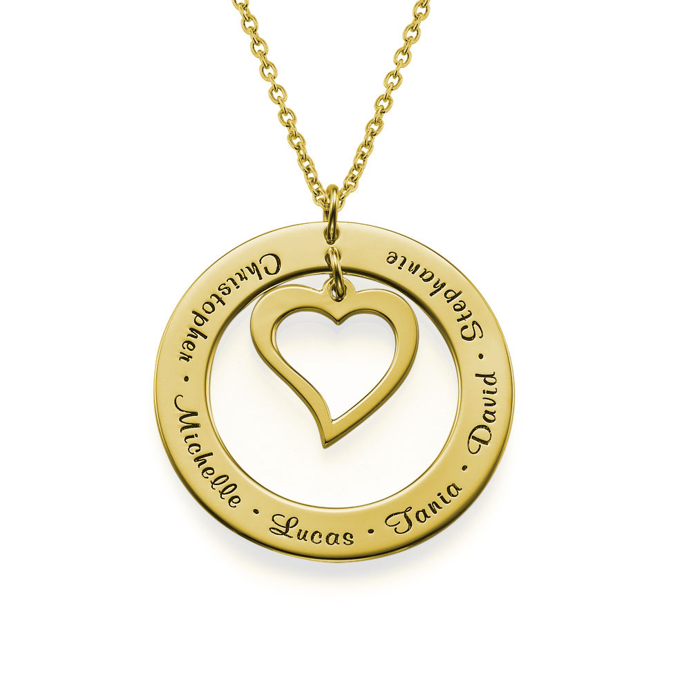 Love My Family Necklace - Gold Plated
