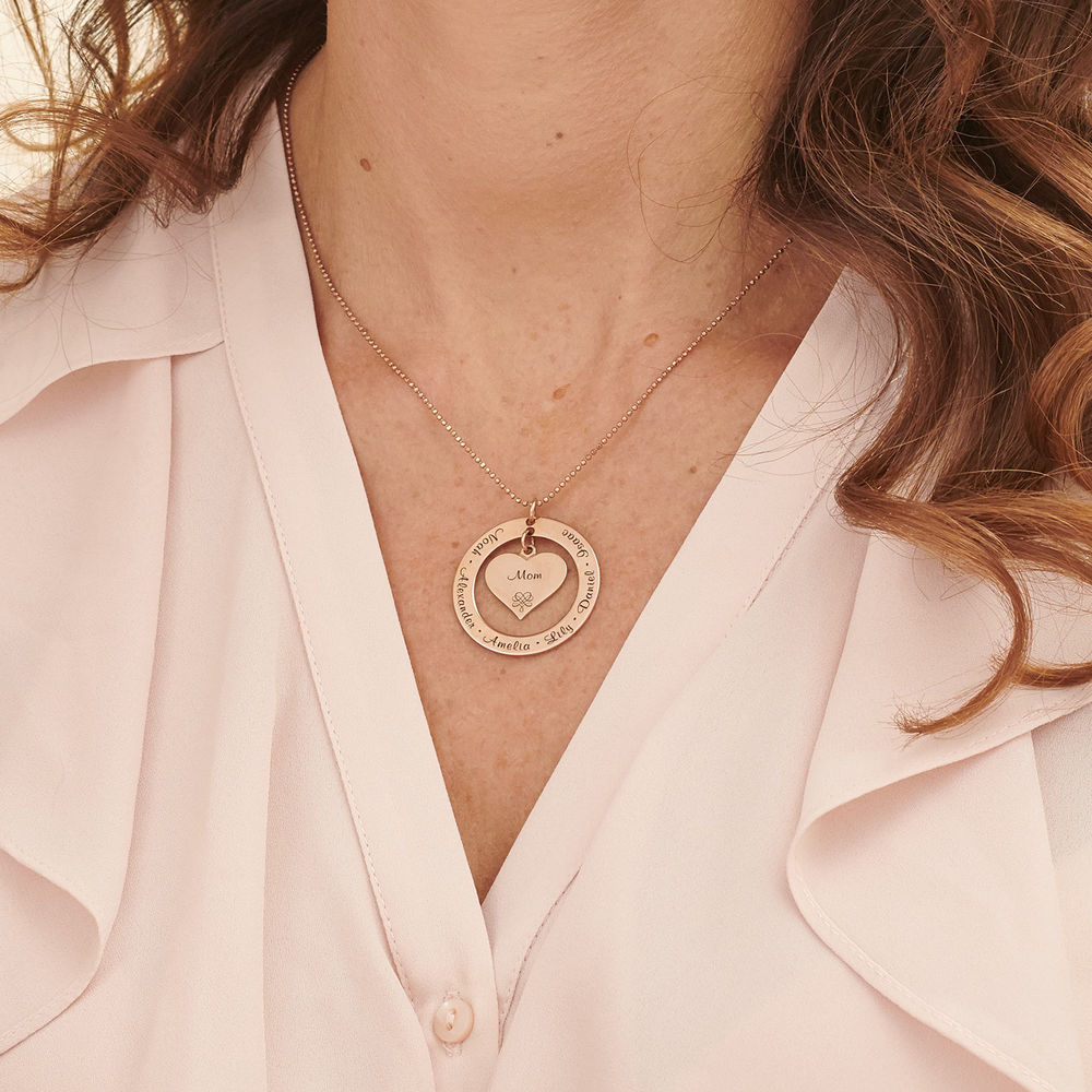 Grandmother Necklace with Rose Gold Plating - 4