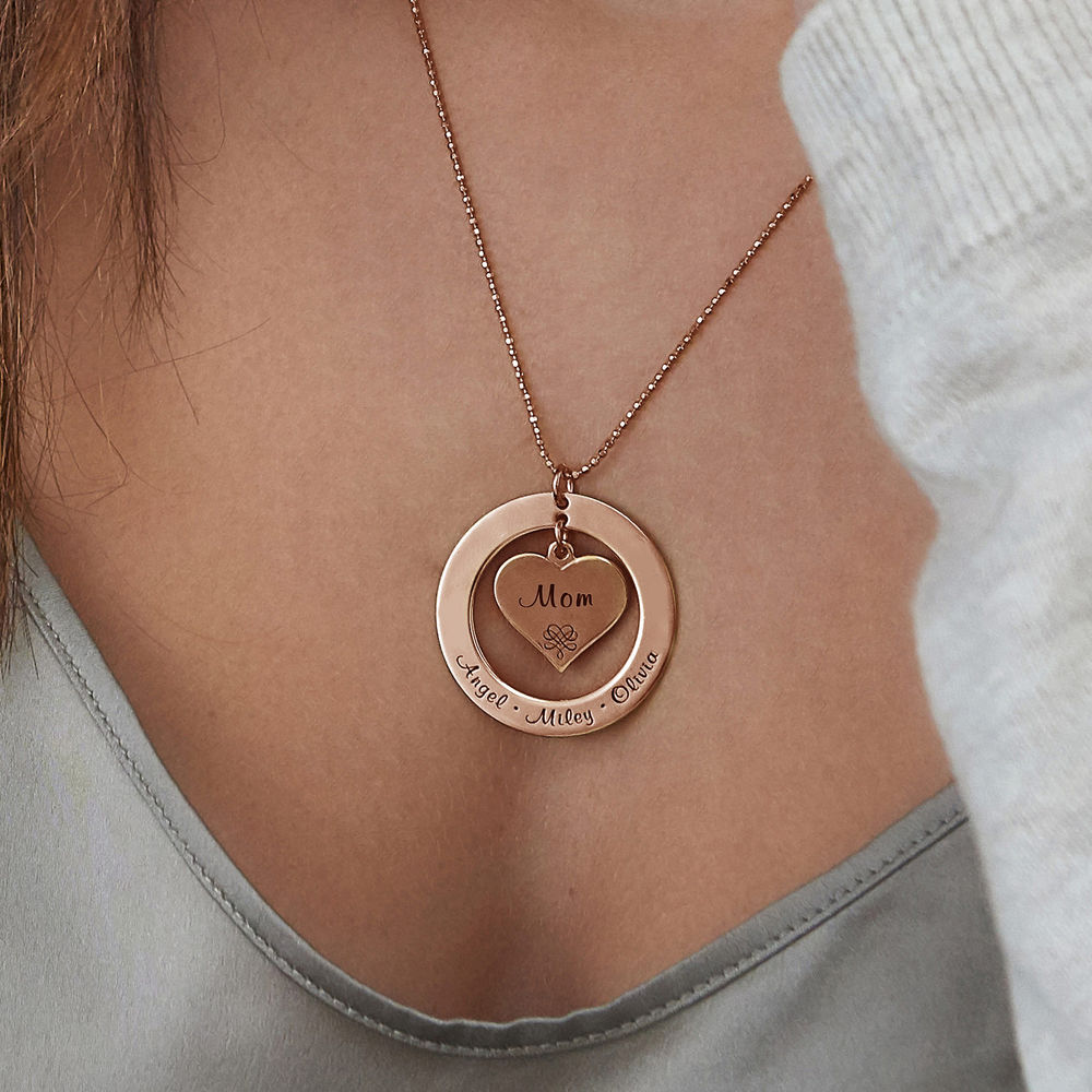 Grandmother Necklace with Rose Gold Plating - 6