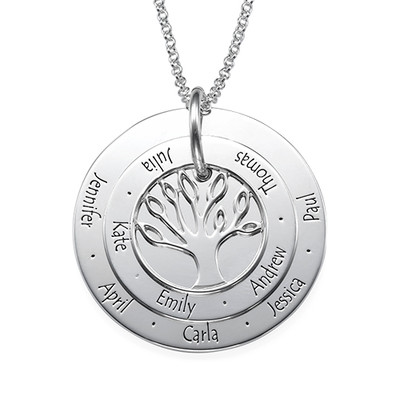 Personalized Mom Jewelry - Family Tree Necklace