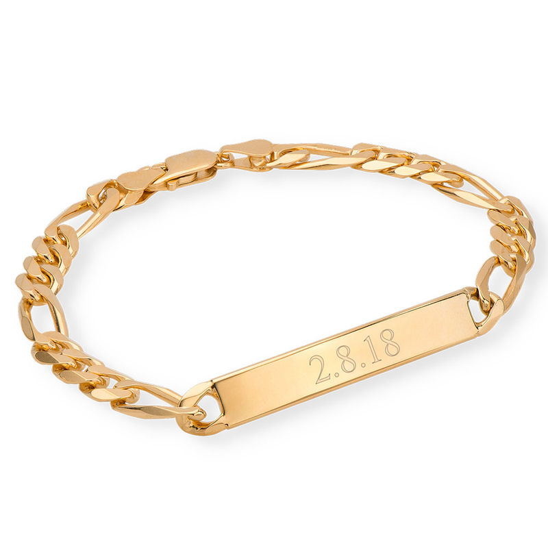 ID Bracelet for Men in 18K Gold Vermeil - 1