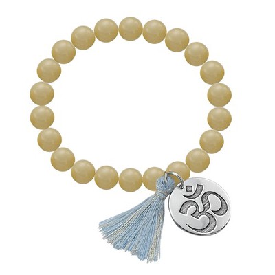 Yoga Jewelry - Engraved Om Bead Bracelet product photo