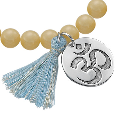 Yoga Jewelry - Engraved Om Bead Bracelet - 1