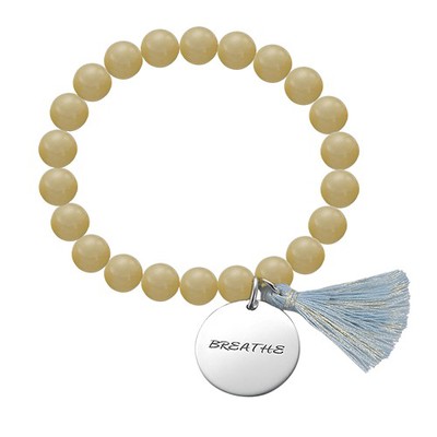 Yoga Jewelry - Engraved Om Bead Bracelet - 2