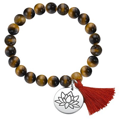 Yoga Jewelry - Lotus Flower Bead Bracelet product photo