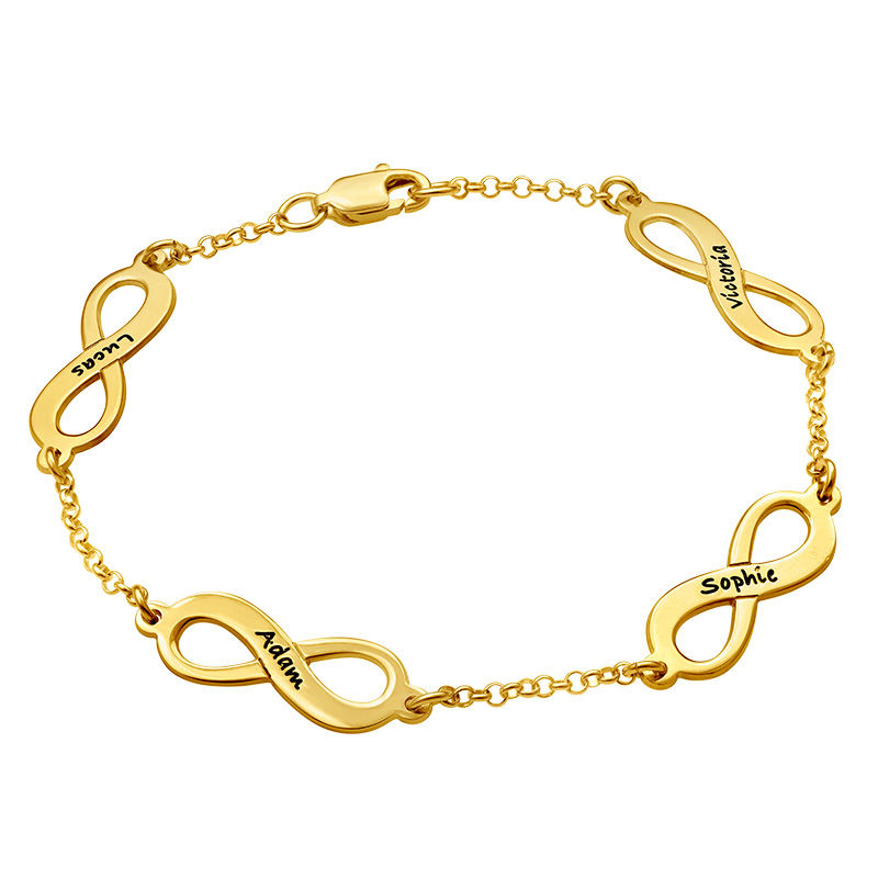 Multiple Infinity Bracelet in Silver with Gold Plating - 2 product photo