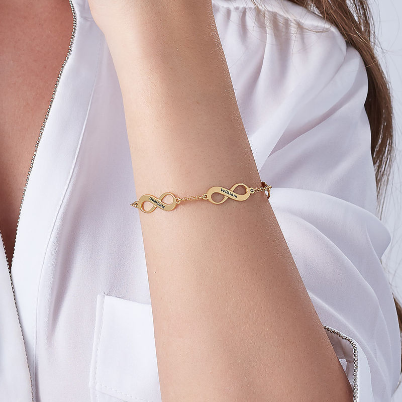 Multiple Infinity Bracelet in Silver with Gold Plating - 4 product photo