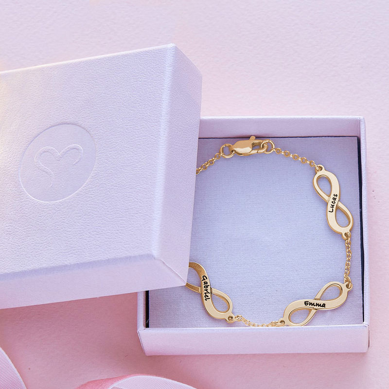 Multiple Infinity Bracelet in Silver with Gold Plating - 5 product photo