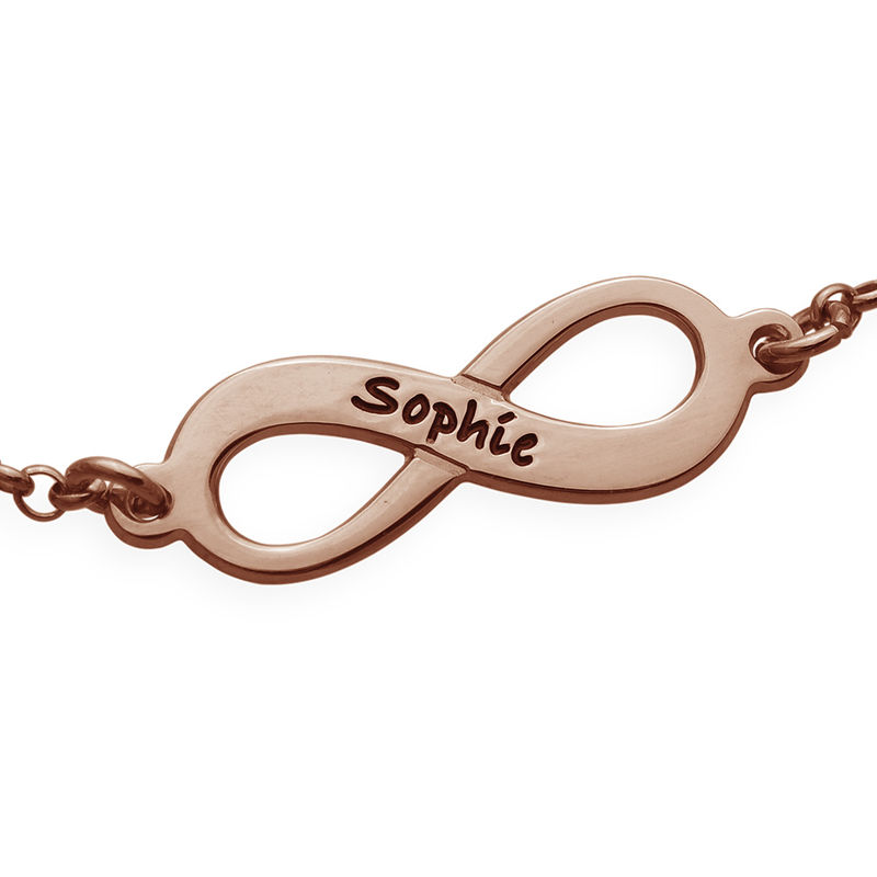 Multiple Infinity Bracelet with Rose Gold Plating - 1