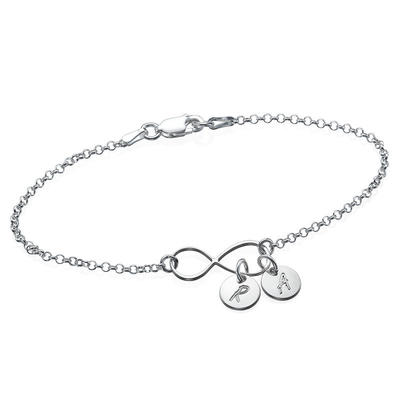 Infinity Bracelet / Anklet with Initial Charms