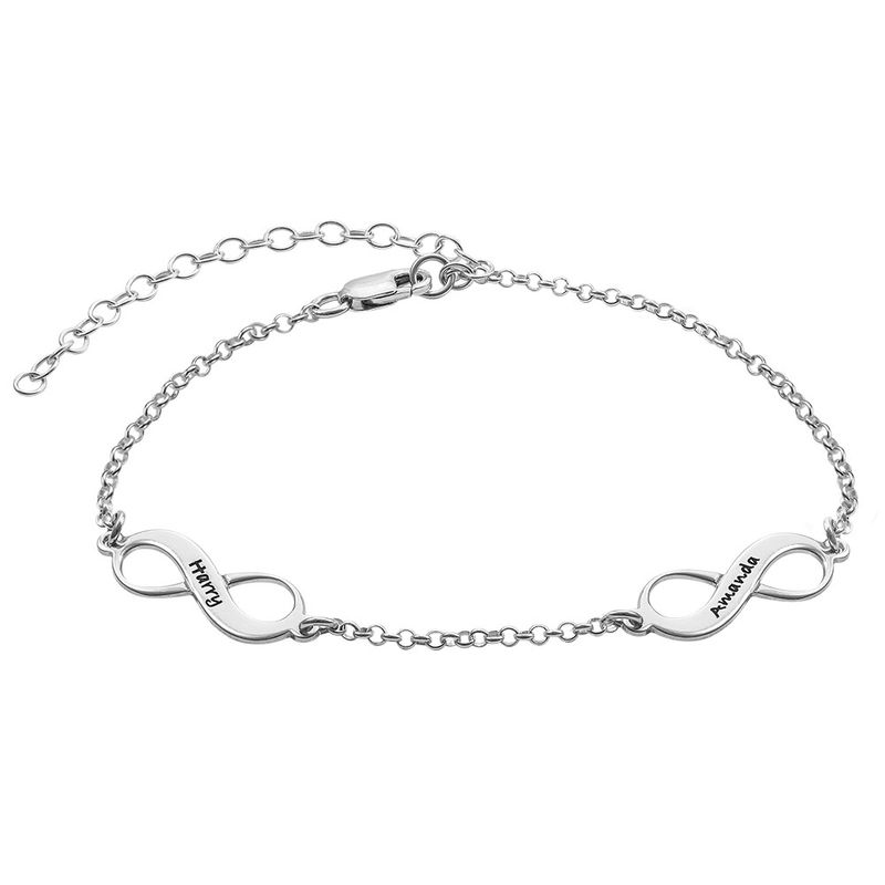 Multiple Infinity Anklet in Sterling Silver
