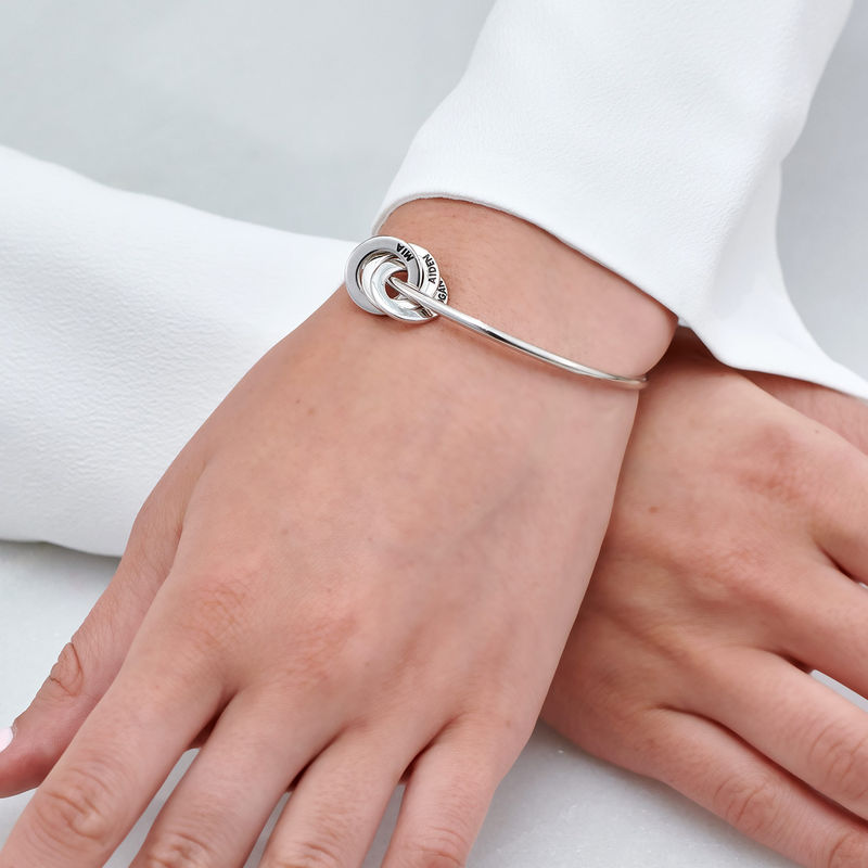 Russian Ring Bangle Bracelet in Silver - 3 product photo