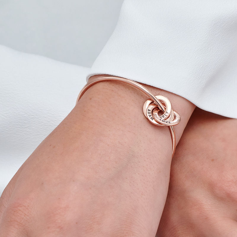 Russian Ring Bangle Bracelet in Rose Gold Plating - 4 product photo