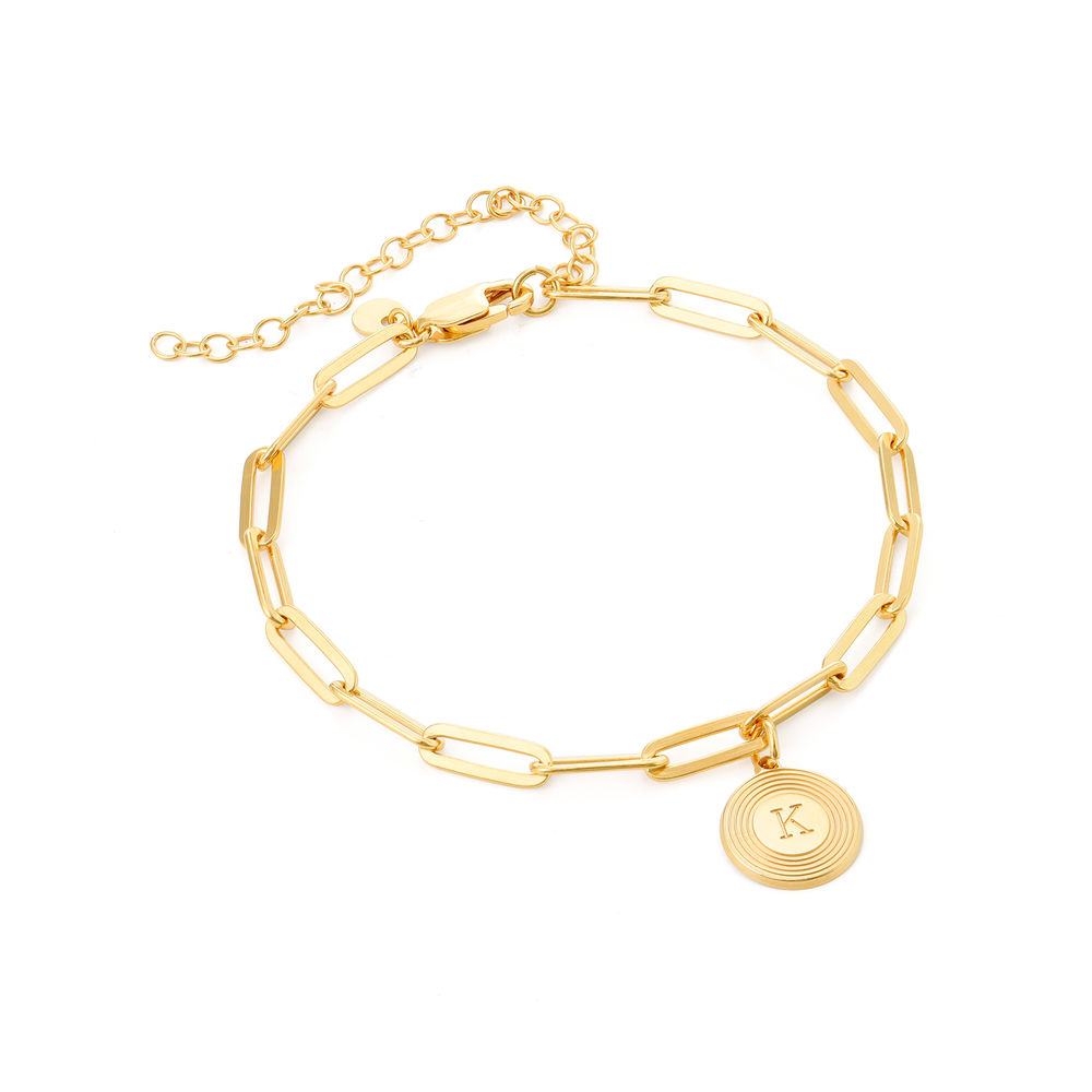 Odeion Initial Link Chain Bracelet / Anklet in 18k Gold Plating