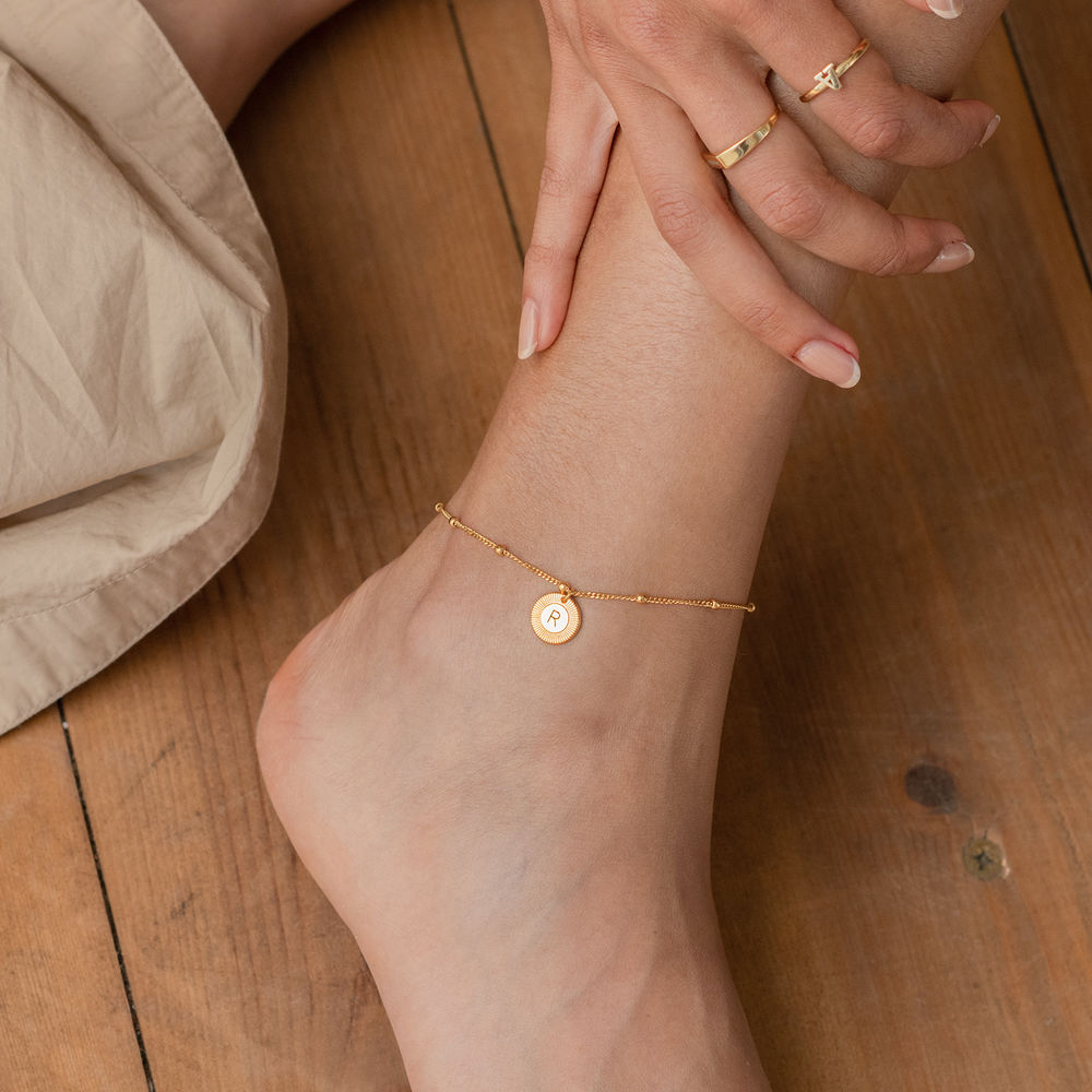Mini Rayos Initial Bracelet / Anklet in 18k Gold Plating - 2